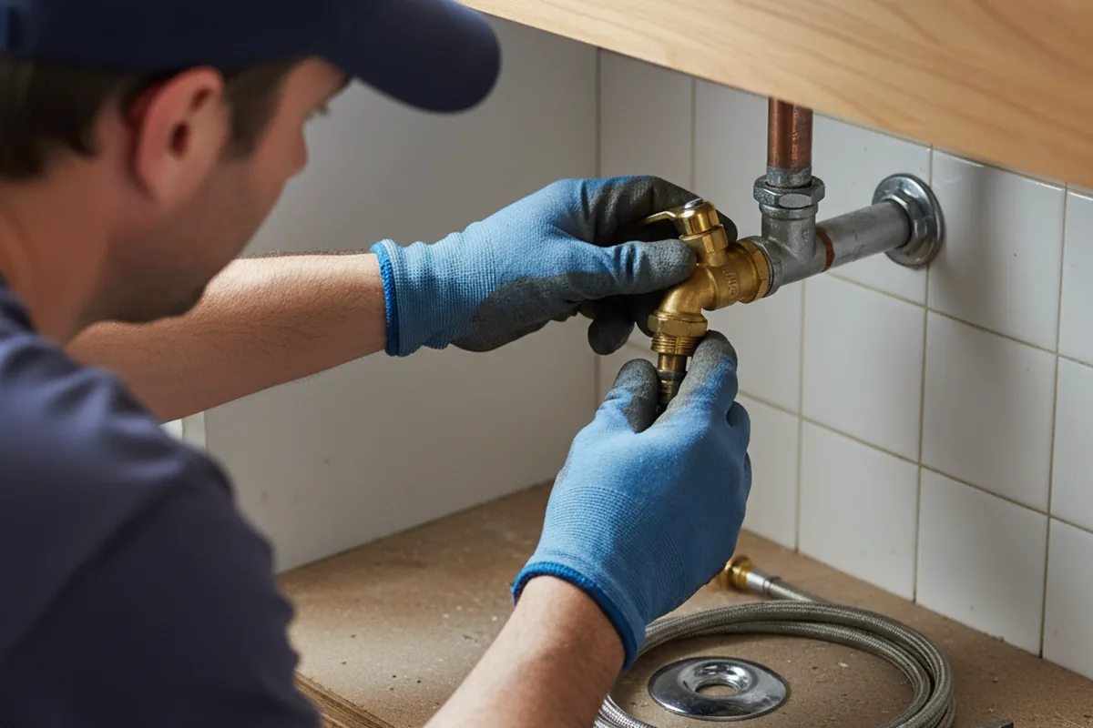 Shutoff valve and fitting work during Emergency Plumbing in Saint Boniface